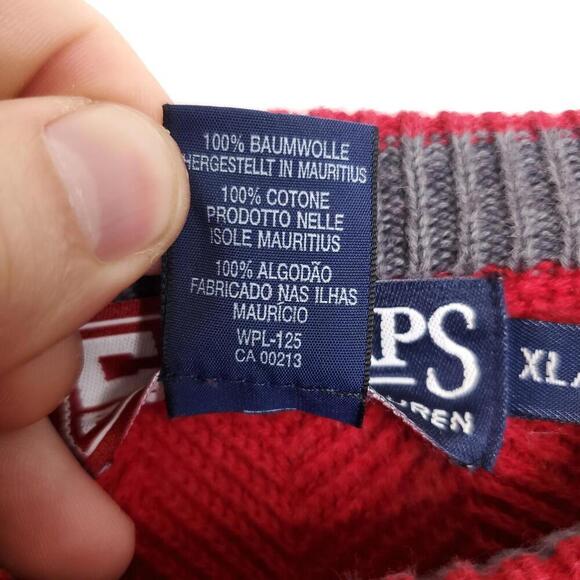 Vintage Chaps Ralph Lauren Sweater Mens XL Hand Framed Textured Cotton Heavy - Picture 5 of 11